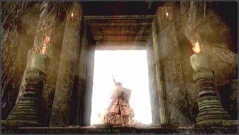 Zbiegamy na dół i podążamy przed siebie pomiędzy wydmami - Kiln of the First Flame | Opis przejścia Dark Souls - Dark Souls - poradnik do gry