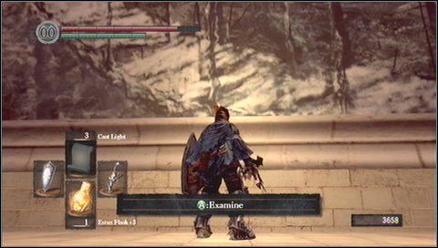 Jeśli mamy w ekwipunku Peculiar Doll, postać zostanie wchłonięta przez płótno - Bonus- Painted World of Ariamis (1) | Opis przejścia Dark Souls - Dark Souls - poradnik do gry