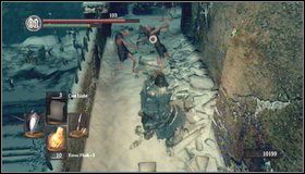 Wracamy na plac z Phalanxami i tym razem korzystamy z bocznych schodów - Bonus- Painted World of Ariamis (2) | Opis przejścia Dark Souls - Dark Souls - poradnik do gry