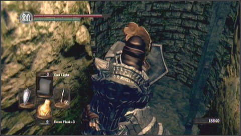 Zanim skorzystamy z klucza Annex, wspinamy się na pobliski mur, aby zebrać Ring of Sacrafice - Bonus- Painted World of Ariamis (3) | Opis przejścia Dark Souls - Dark Souls - poradnik do gry