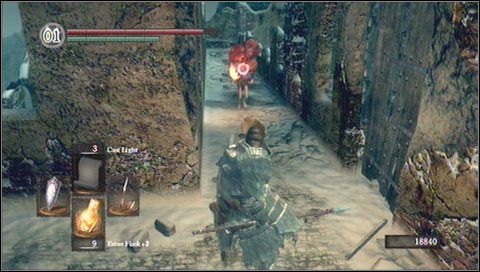 Na końcu tej odnogi schodzimy w lewo przez przejście - Bonus- Painted World of Ariamis (3) | Opis przejścia Dark Souls - Dark Souls - poradnik do gry