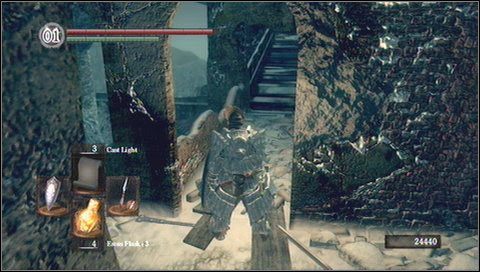 Po zdobyciu wszystkich skarbów, wracamy na plac z Phalanxami i udajemy się przez drzwi, które otworzyliśmy kołowrotkiem w podziemiach - Bonus- Painted World of Ariamis (3) | Opis przejścia Dark Souls - Dark Souls - poradnik do gry