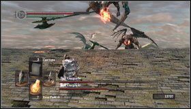 Gdy pojawi się drugi gargulec, skupiamy uwagę na jednym z nich - Bell Gargoyle | Jak zabić bossa w Dark Souls - Dark Souls - poradnik do gry