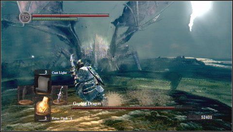 Gaping Dragon ma kilka słabości: swoją głowę (mały punkt na szczycie) i ogon, który można odciąć - Gaping Dragon | Jak zabić bossa w Dark Souls - Dark Souls - poradnik do gry