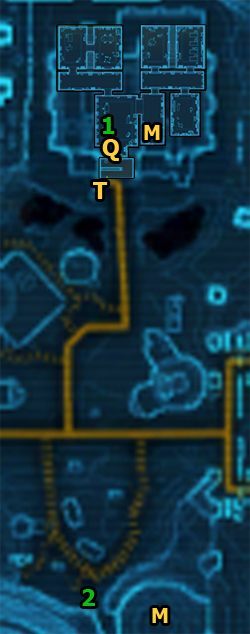 Kiedy osiągniesz drugi poziom, koniecznie porozmawiaj z Xenteelem w [1] (siedzi w fotelu w The Poison Pit) - (L02) Tools of the Trade | Bounty Hunter | Star Wars The Old Republic - Star Wars: The Old Republic - poradnik do gry