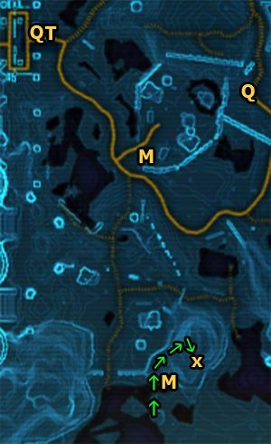 Pierwszy Datacron ulokowany jest na wzgórzu - Galactic History 01 (+2 Aim) | Datacrons | Star Wars The Old Republic - Star Wars: The Old Republic - poradnik do gry