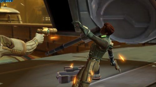 Vexx [+] nie powinien sprawić większych problemów, choć miej na uwadze, że przeciwnik ten potrafi ogłuszyć twoją postać - (L04) The Last Flight | Bounty Hunter | Star Wars The Old Republic - Star Wars: The Old Republic - poradnik do gry