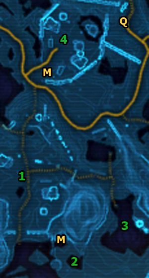 W obozie zbuntowanych Evocii znajdziesz w [1] ciało jakiegoś łowcy nagród, a przy nim Datapad, którym się zainteresuj - (L05) Tech Jealousy | Hutta | Star Wars The Old Republic - Star Wars: The Old Republic - poradnik do gry