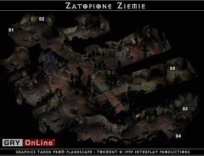 przy zwłokach znajdziemy Kulę z brązu - Zatopione Ziemie w Planescape Torment - Planescape Torment - poradnik do gry