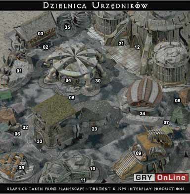 1 - Dzielnica Urzędników, Miejski Gmach Rozrywki w Planescape Torment - Planescape Torment - poradnik do gry