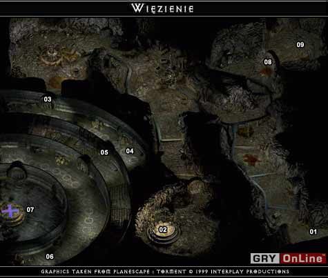 1 - Więzienie, Krainy Zewnętrzne, Baator, Słup Czaszek, Zniszczona Klątwa - Planescape Torment - poradnik do gry