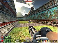 Sekret #8: Po przeteloprtowaniu się z powrotem na plac (powrót z sekretu #7) udaj się za wielki budynek - Misja 3: The City of the Gods | Serious Sam Drugie Starcie - Serious Sam: Drugie Starcie - poradnik do gry