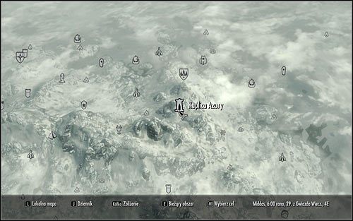 Otwórz mapę świata - Uaktywnienie questu | Czarna Gwiazda | Solucja Skyrim - Skyrim - poradnik, mapy, questy