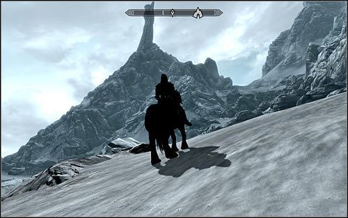 Podążaj na południe, ale gdy tylko nadarzy się ku temu okazja skręć na zachód - Uaktywnienie questu | Czarna Gwiazda | Solucja Skyrim - Skyrim - poradnik, mapy, questy