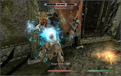 Kapłan będzie najprawdopodobniej pilnowany przez mini-bossa (powyższy screen), tak więc warto się pilnować podczas finałowej potyczki - Odnalezienie kapłana | Dom koszmarów | Solucja Skyrim - Skyrim - poradnik, mapy, questy