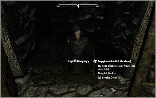 Podejdź do Logrolfa Niewątpiącego i zainicjuj z nim rozmowę - Odnalezienie kapłana | Dom koszmarów | Solucja Skyrim - Skyrim - poradnik, mapy, questy