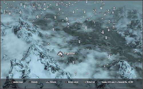W celu uaktywnienia opisywanego questu musisz wybrać się do wioski orków o nazwie Largashbur, zlokalizowanej w południowo-wschodniej części Skyrim (powyższy screen) - Uaktywnienie questu | Przeklęte plemię | Solucja Skyrim - Skyrim - poradnik, mapy, questy