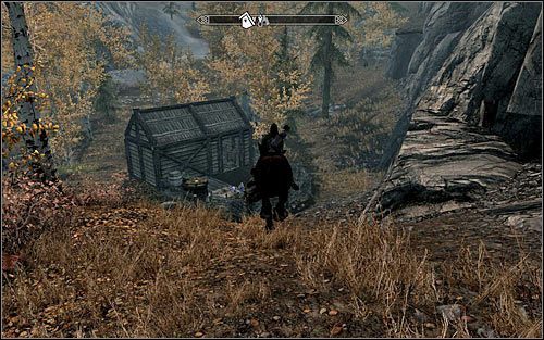 Z Ivarstead wyrusz na południe, skręcając po pewnym czasie na południowy-zachód i wreszcie na zachód - Wyprawa do Hańby Haemaru | Najlepszy przyjaciel daedry | Solucja Skyrim - Skyrim - poradnik, mapy, questy