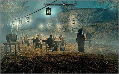 Zauważ, że zostałeś przeniesiony do miejsca o nazwie Mglisty gaj - Spotkanie z Samem Guevennem | Pamiętna noc | Solucja Skyrim - Skyrim - poradnik, mapy, questy