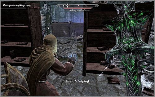 Kontynuuj przemarsz bez bibliotekę, schodząc na jej niższy poziom - Eksploracja świątyni | Koszmar na jawie | Solucja Skyrim - Skyrim - poradnik, mapy, questy