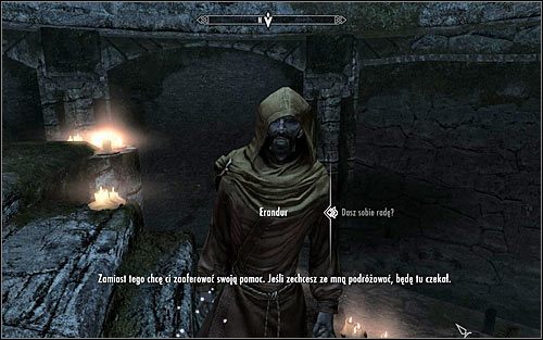 Jeżeli masz zamiar pozwolić Erandurowi dokończyć rytuał, to nie musisz nic robić - Podjęcie decyzji w sprawie Czaszki Spaczenia | Koszmar na jawie | Solucja Skyrim - Skyrim - poradnik, mapy, questy