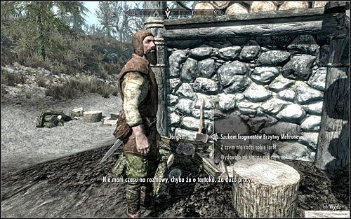 Po dotarciu do Morthal skieruj się do północnej części wioski, przechodząc po niewielkim mostku i docierając do młyna oraz domu Jorgena i Lami - Pozyskanie rękojeści | Fragmenty przeszłości | Solucja Skyrim - Skyrim - poradnik, mapy, questy
