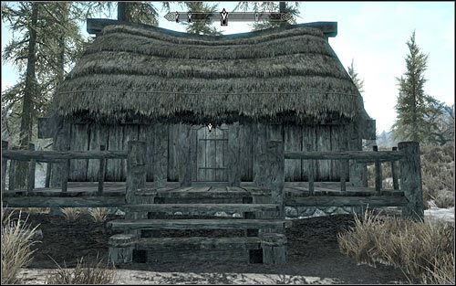 Po zakończonej rozmowie podejdź do drzwi domu Jorgena i Lami (powyższy screen) - Pozyskanie rękojeści | Fragmenty przeszłości | Solucja Skyrim - Skyrim - poradnik, mapy, questy