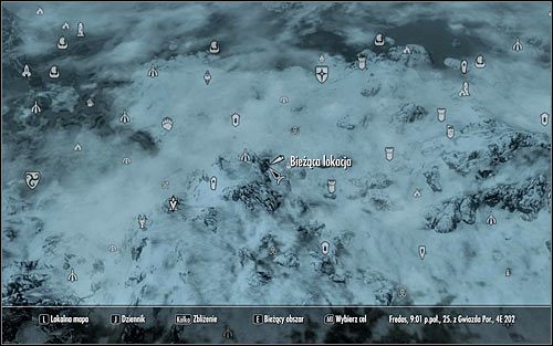 Jeżeli wolisz podróżować w pojedynkę, to najlepiej będzie udać się na południowy-wschód i odnaleźć pokazaną na powyższych screenach górską ścieżkę (powyższe screeny) - Wyprawa do świątyni Dagona | Fragmenty przeszłości | Solucja Skyrim - Skyrim - poradnik, mapy, questy