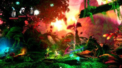 Po chwili natkniesz się na plac ze sporych rozmiarów rośliną - Zapomniana Dzicz (1) | Opis przejścia gry Trine 2 - Trine 2 - poradnik do gry