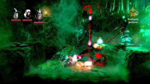 Tuż za nim ujrzysz w górze głaz leżący na drewnianej konstrukcji - Zapomniana Dzicz (1) | Opis przejścia gry Trine 2 - Trine 2 - poradnik do gry