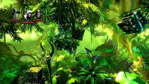 Skieruj się w głąb dżungli uważając na gniazda z owadami - Dolina Błotowody | Opis przejścia gry Trine 2 - Trine 2 - poradnik do gry