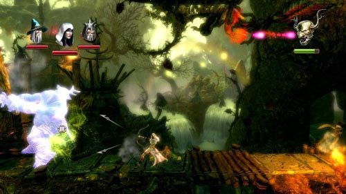 Czeka cię tutaj pojedynek z bossem - Cichy Zagajnik | Opis przejścia gry Trine 2 - Trine 2 - poradnik do gry