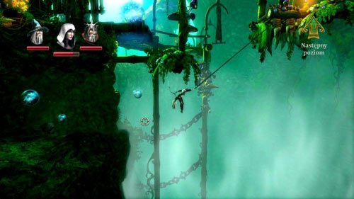 Idąc dalej dotrzesz do drewnianej wieży i punktu kontrolnego #3 - Grzybomrok | Opis przejścia gry Trine 2 - Trine 2 - poradnik do gry