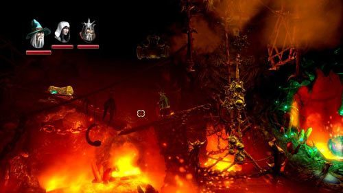 Zjedź na dół uważając po drodze na płomienie - Twierdza Strażnika Lodu | Opis przejścia gry Trine 2 - Trine 2 - poradnik do gry