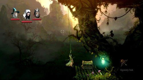 Sekret #23 - Ostatni Rozdział - zaraz na początku etapu zeskocz w przepaść z lewej i skorzystaj z haka, aby przyczepić się do platformy nad tobą - Sekrety (2) | Sekrety w Trine 2 - Trine 2 - poradnik do gry