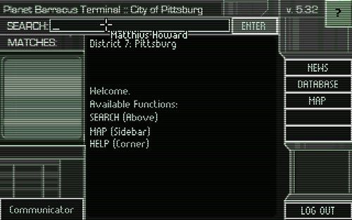 Po jej zabraniu skieruj się w lewo i użyj jej na terminalu - 1 - Poszukiwanie Matthiusa - Opis przejścia - Gemini Rue - poradnik do gry