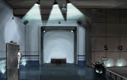 Odezwij się do głośnika (speaker) znajdującego się w ścianie przed tobą - 2 - Trening Delty Six - Opis przejścia - Gemini Rue - poradnik do gry