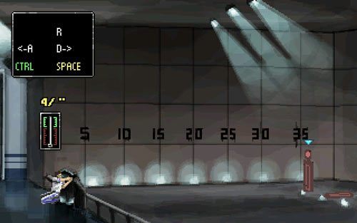 Kiedy twoja postać przyjmie pozycję bojową zacznij wypełniać polecenia pojawiające się na ekranie - 2 - Trening Delty Six - Opis przejścia - Gemini Rue - poradnik do gry