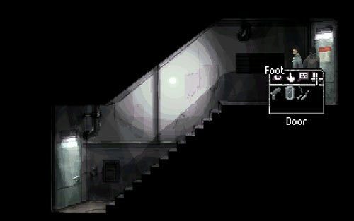 Na korytarzu przejdź w lewo i wejdź do windy - 3 - Ucieczka z Matthiusem - Opis przejścia - Gemini Rue - poradnik do gry