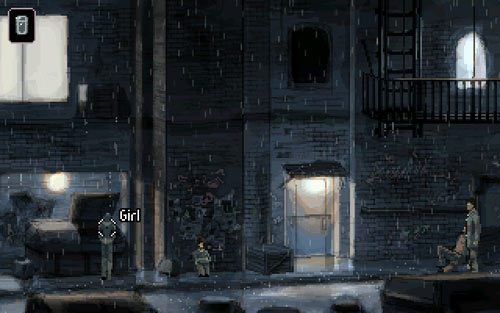 Opuść budynek, przejdź w głąb ulicy i skręć do zaułka (back valley) z lewej - 5 - Zlecenie od mafii - Opis przejścia - Gemini Rue - poradnik do gry