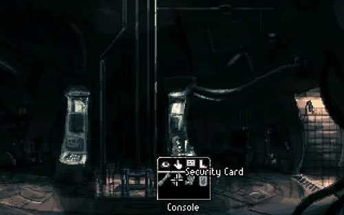 Przejdź do pomieszczenia z lewej i przechodź przez kolejne tak długo, aż dotrzesz do pokoju z reaktorem - 9 - Finał w Ośrodku nr 7 - Opis przejścia - Gemini Rue - poradnik do gry