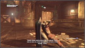 Drugi przeciwnik patroluje dla odmiany najniższe piętro komory wytopu #1 - Uratuj lekarkę przed zbirami Jokera | Główny wątek Batman Arkham City - Batman: Arkham City - poradnik do gry