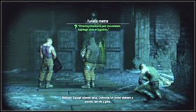 Po przejściu kilku metrów natrafisz na zamknięte drzwi #1 i w celu odblokowania sobie dalszego przejścia zmuszony zostaniesz do skorzystania z impulsu elektrycznego - Wróć na komisariat, żeby dostarczyć krew Ras al Ghula Freezeowi | Główny wątek - Batman: Arkham City - poradnik do gry