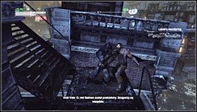 Proponuję na początek zająć się snajperami rozstawionymi na dachu na południowy-wschód od miejsca katastrofy #1 - Uratuj Vicki Vale z miejsca katastrofy śmigłowca | Batman Arkham City - Batman: Arkham City - poradnik do gry