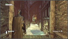 Niedługo po minięciu wiertła skręć w prawo i chwyć się punktu zakotwiczenia znajdującego się niedaleko nowej półki #1 - Zinfiltruj hutę (ciąg dalszy) | Główny wątek Batman Arkham City - Batman: Arkham City - poradnik do gry