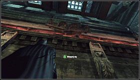 Tuż po rozpoczęciu przejażdżki zwolnij (prawy przycisk myszy lub lewy trigger na padzie) i obróć się w stronę północno-wschodniego narożnika tego obszaru - Dostań się do Wieży Cudów | Główny wątek Batman Arkham City - Batman: Arkham City - poradnik do gry