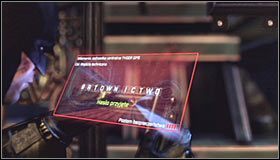 Po zakończonych walkach wyjmij z inwentarza deszyfrator sekwencyjny i wejdź w interakcję ze znajdującym się na północny-wschód stąd panelem sterowania #1 - Wedrzyj się na platformę obserwacyjną Wieży, żeby zatrzymać Procedurę 10 | Główny wątek - Batman: Arkham City - poradnik do gry