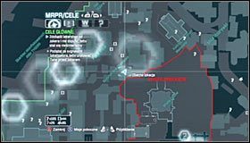 Jako pierwszego proponuję zneutralizować snajpera rozstawionego na dachu na południe od wejścia do kina #1 #2 - Podążaj za sygnałami lokalizatora, żeby uratować Talię przed Jokerem | Główny wątek - Batman: Arkham City - poradnik do gry