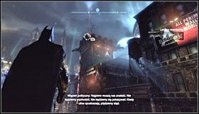 Odszukaj ostatni punkt, oznaczony jako Zaawansowany trening rzeczywistości rozszerzonej 4 #1 - Trening rzeczywistości rozszerzonej | Misje poboczne w Batman Arkham City - Batman: Arkham City - poradnik do gry