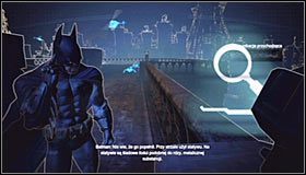 Ponownie załącz skaner dowodów - Strzał w ciemnościach (1) | Misje poboczne w Batman Arkham City - Batman: Arkham City - poradnik do gry